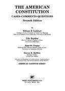 Copertina  The American constitution : cases, comments, questions