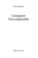 Copertina  Comparer l'incomparable