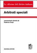 Copertina  Arbitrati speciali