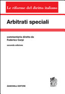 Copertina  Arbitrati speciali