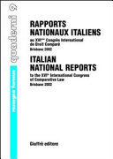 Copertina  Rapports nationaux italiens au 16eme Congrès international de droit comparé : Brisbane 2002