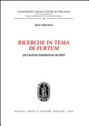 Copertina  Ricerche in tema di furtum : qui sciens indebitum accipit