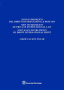 Copertina  Nuovi strumenti del diritto internazionale privato