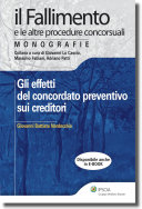 Copertina  Gli effetti del concordato preventivo sui creditori