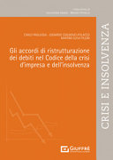 Copertina  Gli accordi di ristrutturazione dei debiti nel Codice della crisi d'impresa e dell'insolvenza
