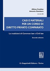 Copertina  Casi e materiali per un corso di diritto privato comparato : le tradizioni di Common law e Civil law