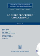 Copertina  Vol. 4: Le altre procedure concorsuali